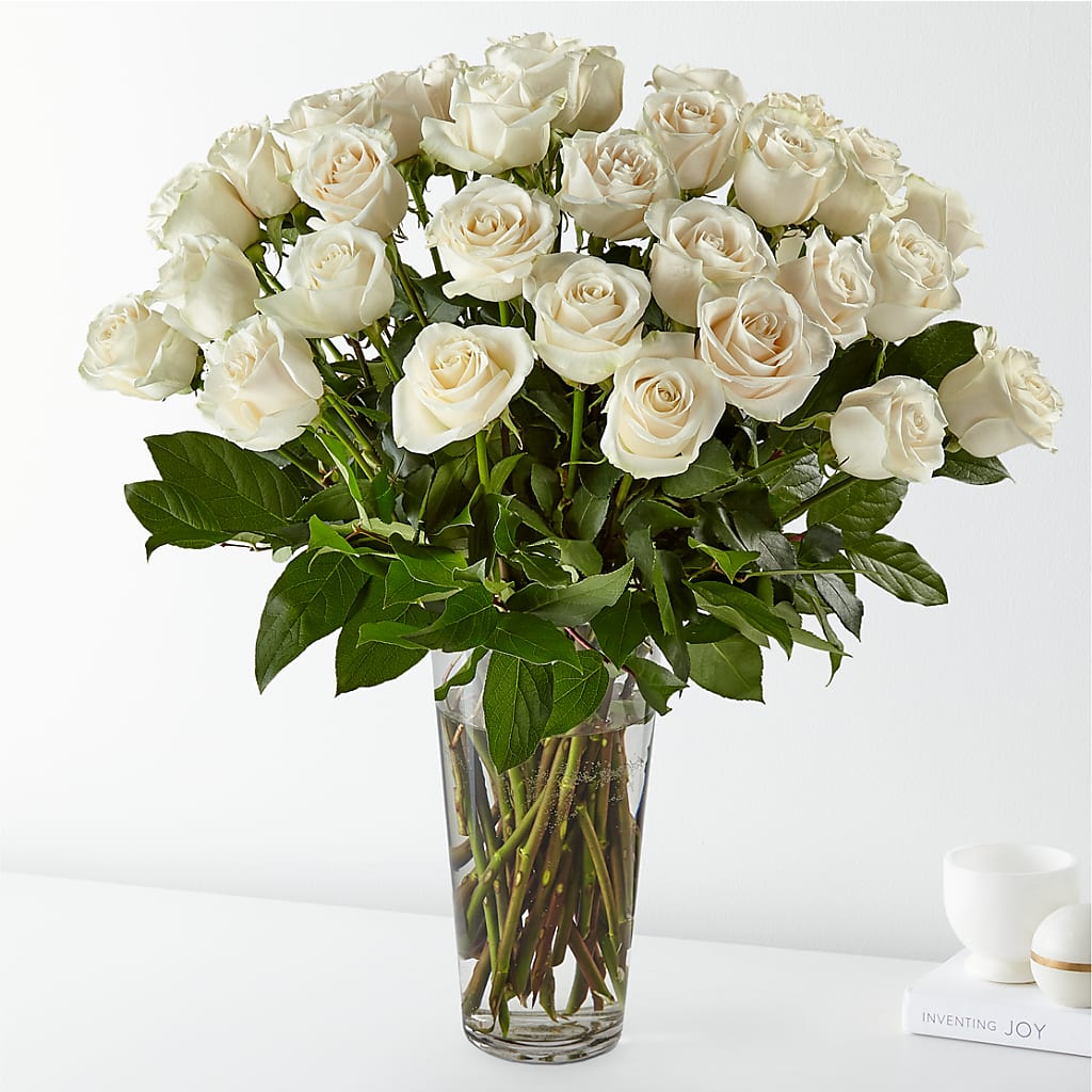 Long Stem White Rose Bouquet – More Than Flowers, Jackson MS