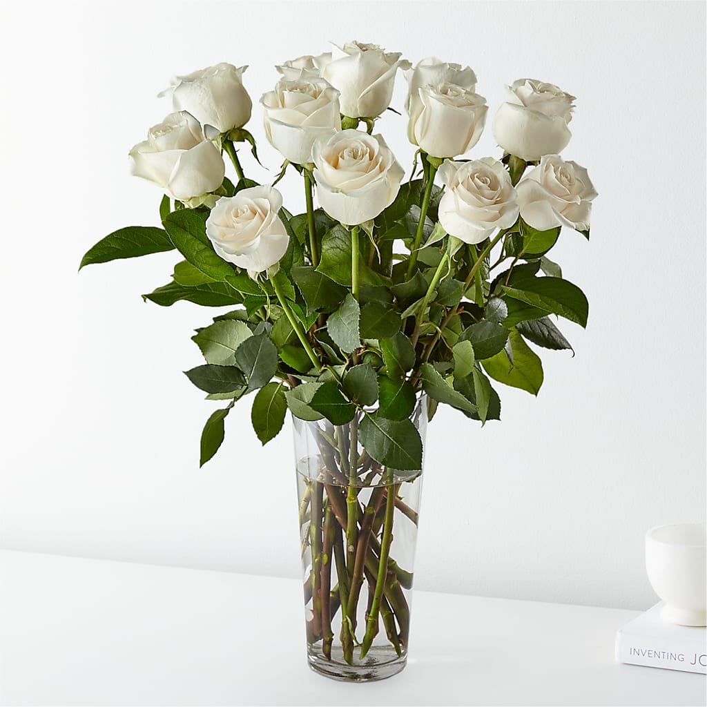 Long Stem White Rose Bouquet – More Than Flowers, Jackson MS