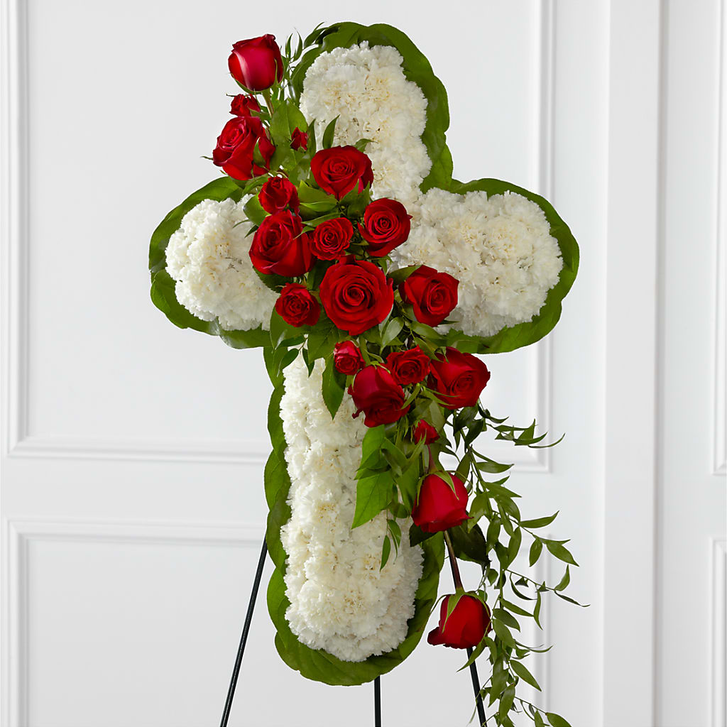 Floral Cross Easel – More Than Flowers, Jackson MS