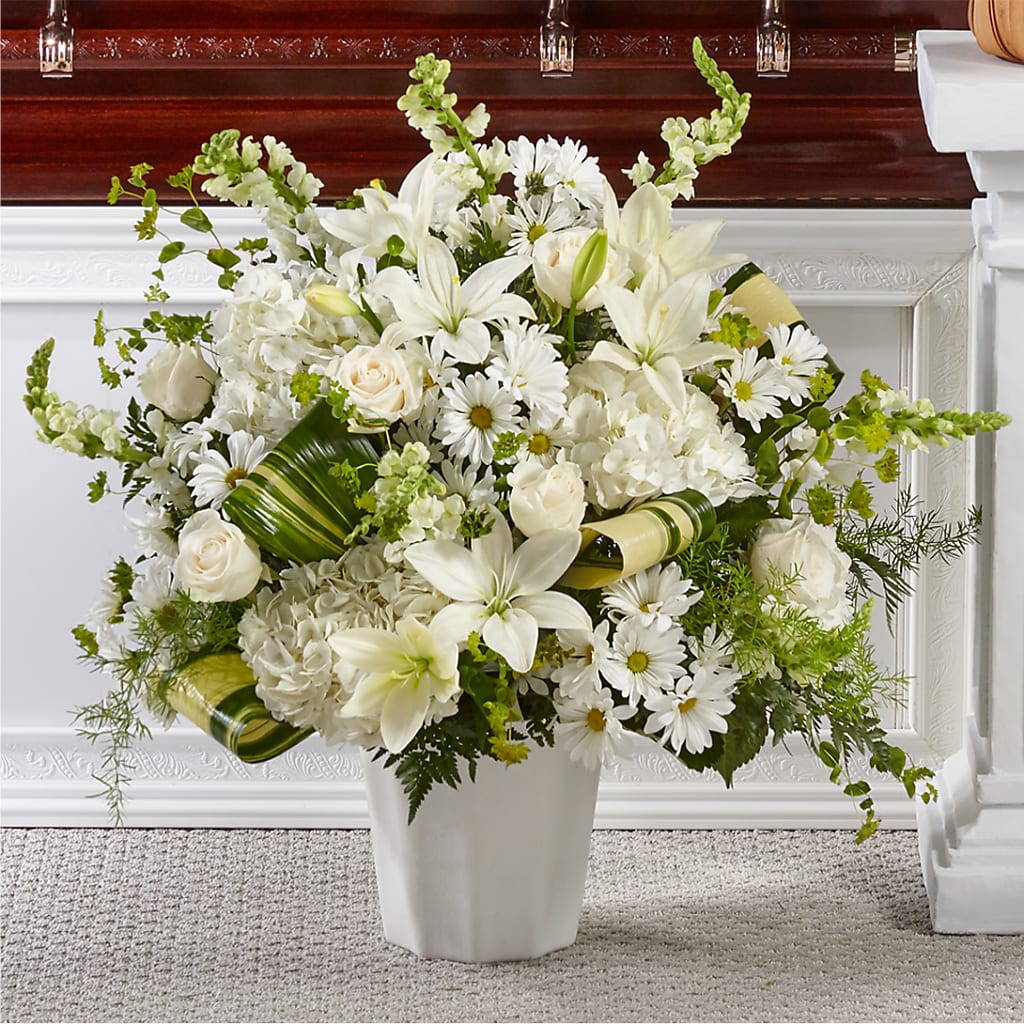 Thoughts of Tranquility Floor Basket – More Than Flowers, Jackson MS