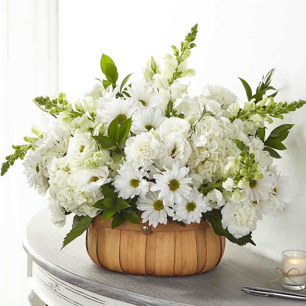Pure Ivory Basket – More Than Flowers, Jackson MS