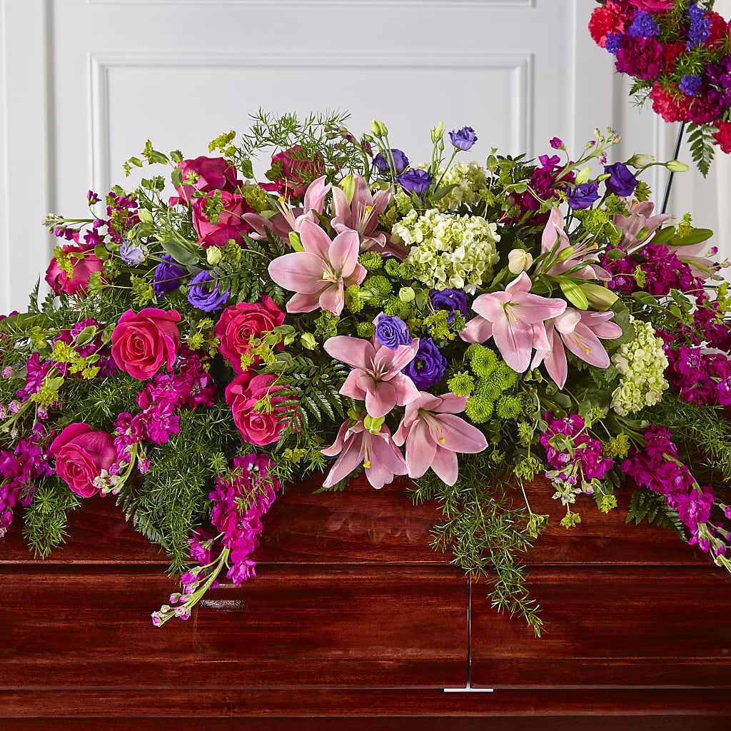 Radiant Tribute Casket Spray – More Than Flowers, Jackson MS