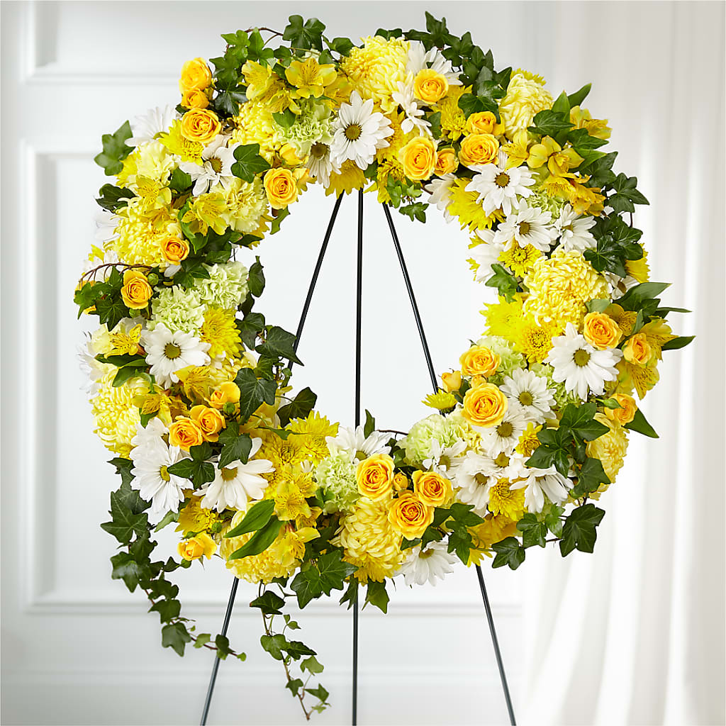 Golden Remembrance Wreath – More Than Flowers, Jackson MS