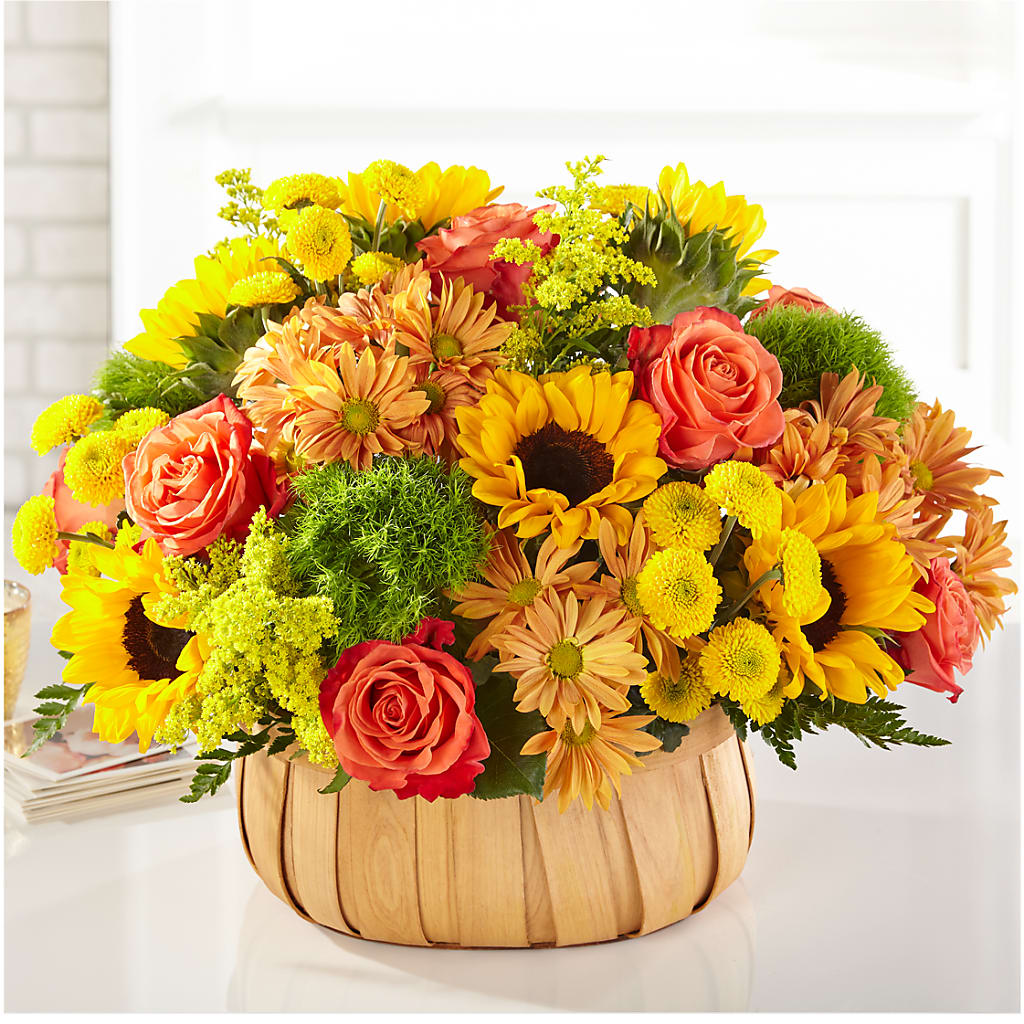 Harvest Sunflower Basket – More Than Flowers, Jackson MS