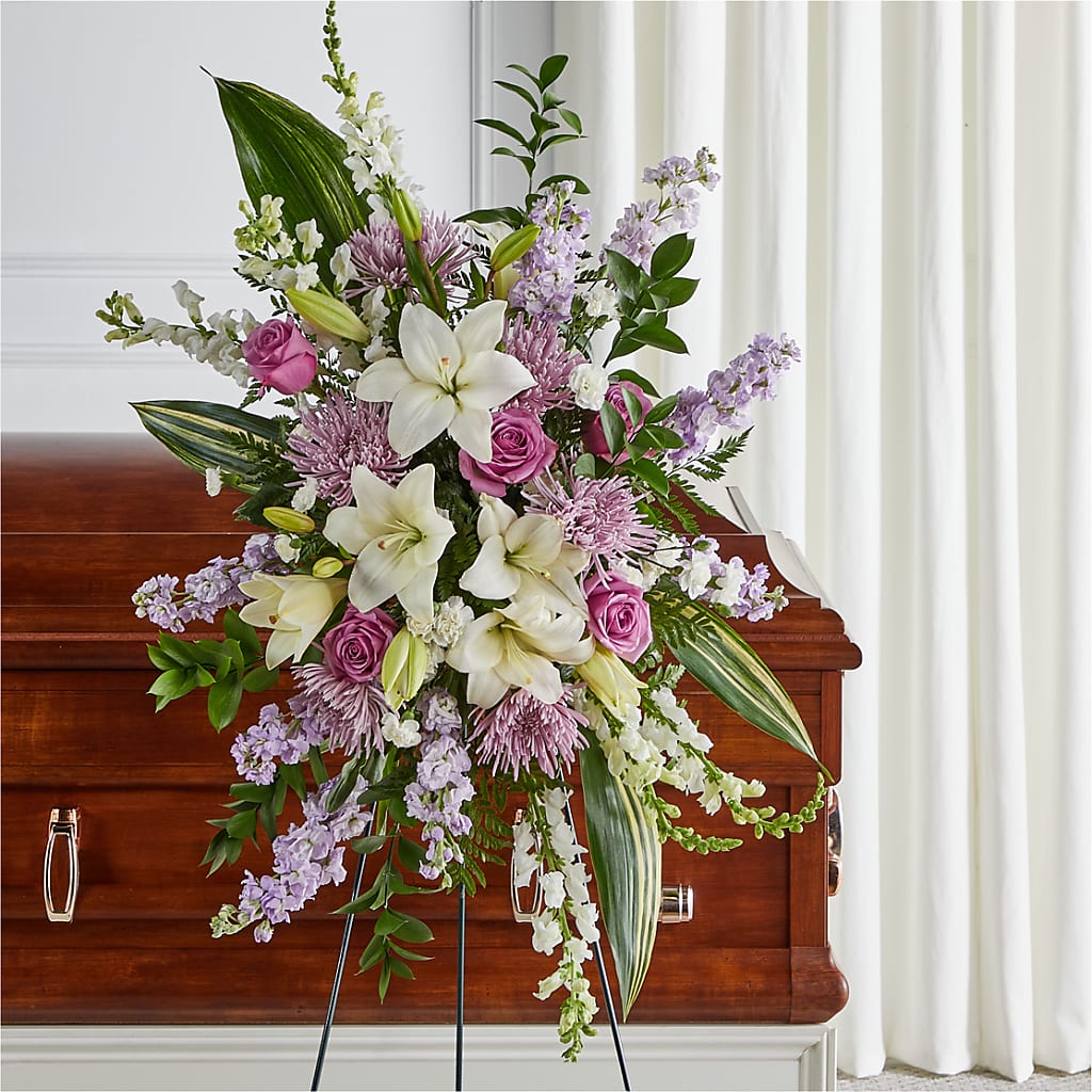 Grateful Hearts Standing Spray – More Than Flowers, Jackson MS