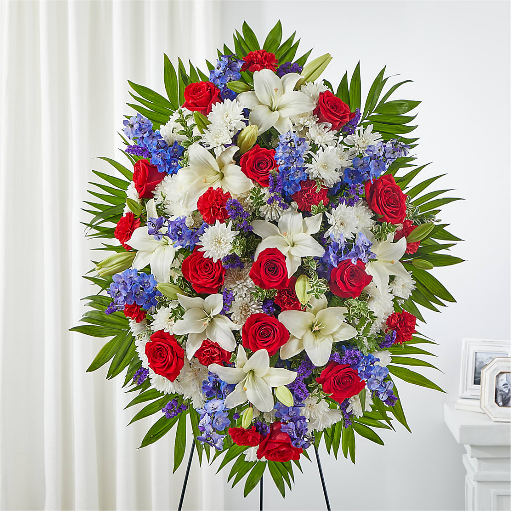 Cherished Service Standing Spray – More Than Flowers, Jackson MS