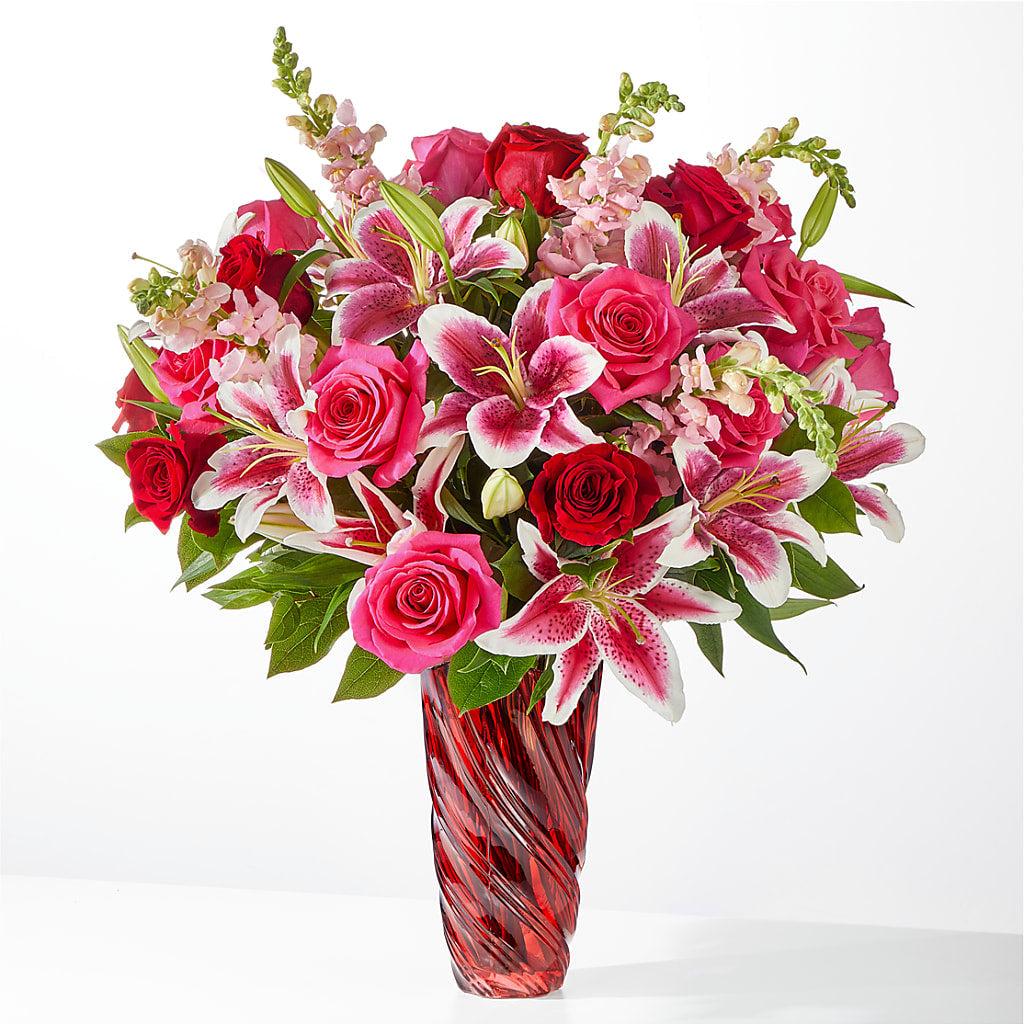 Always You Bouquet with Luxe Swirl Vase – More Than Flowers, Jackson MS