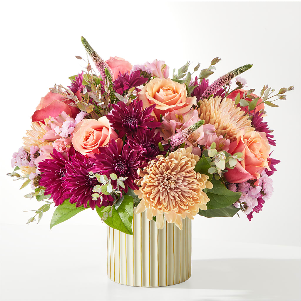 Berry Cobbler Bouquet with Ivory Vase – More Than Flowers, Jackson MS
