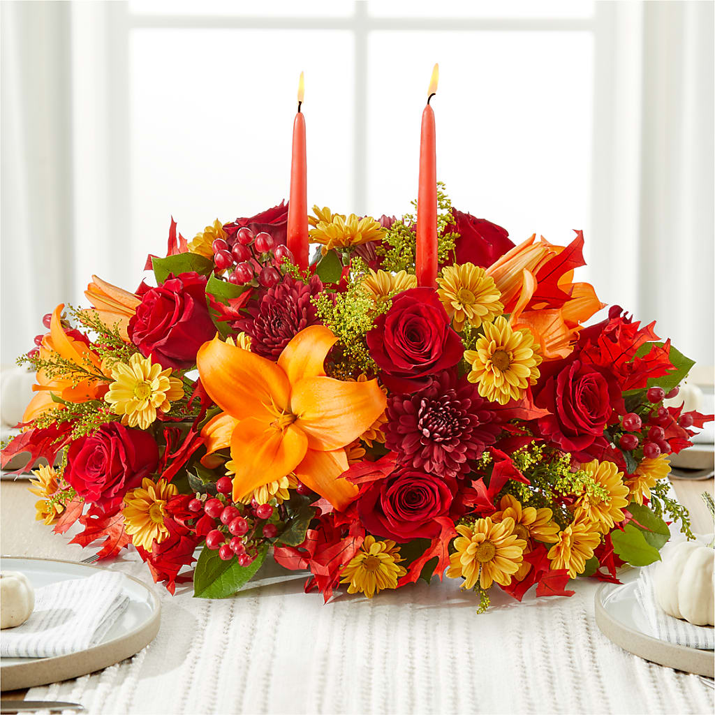 Autumn's Embrace Centerpiece – More Than Flowers, Jackson MS
