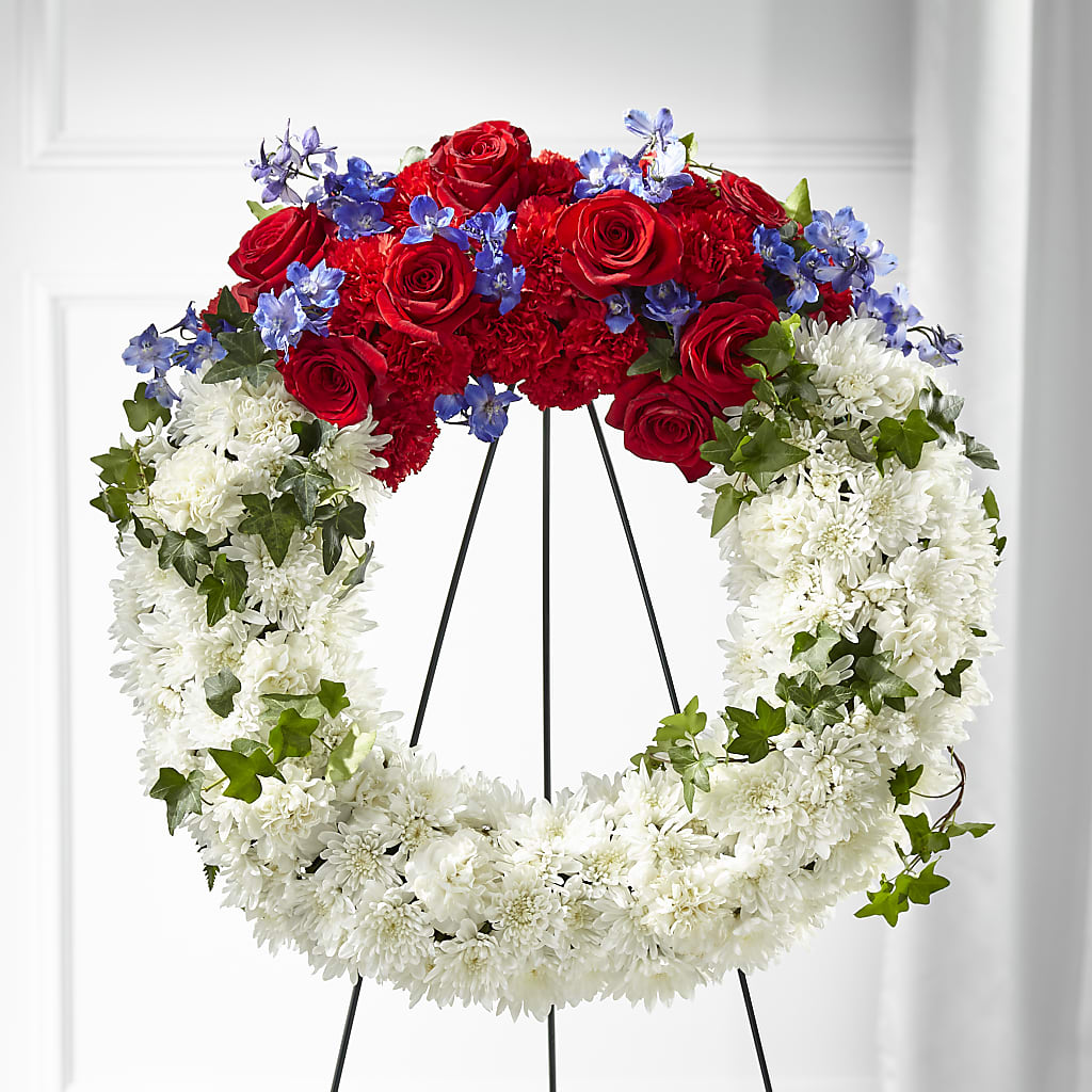 Patriotic Passion Wreath –  More Than Flowers, Jackson MS