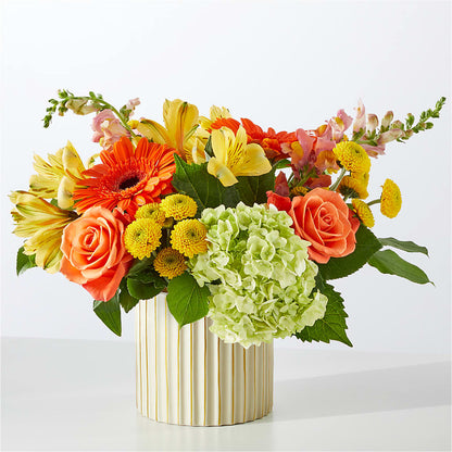Autumn Sunshine Bouquet with Ivory Vase –  More Than Flowers, Jackson MS